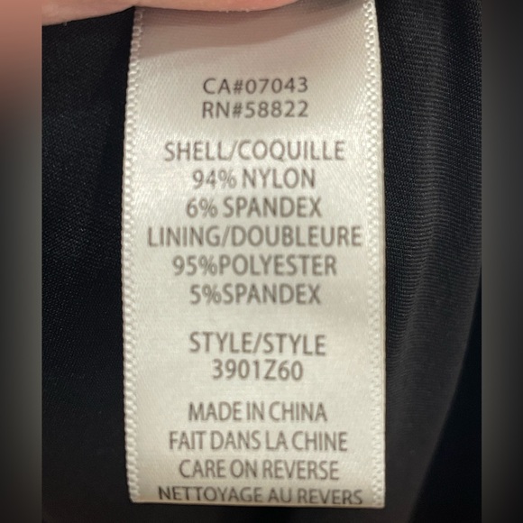 Max Studio Midi Mesh Lace Women's Flutter Sleeve Fashion Black Dress SZ XL - Picture 7 of 7